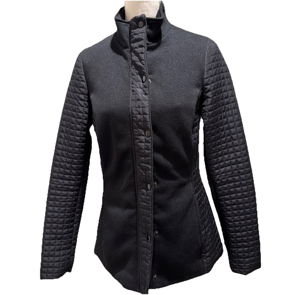 FABLETICS BLACK Pine Quilted‎ Jacket Sz S